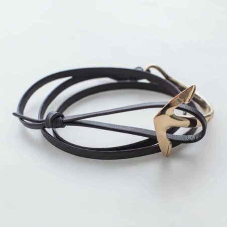 Sustainable leather bracelet